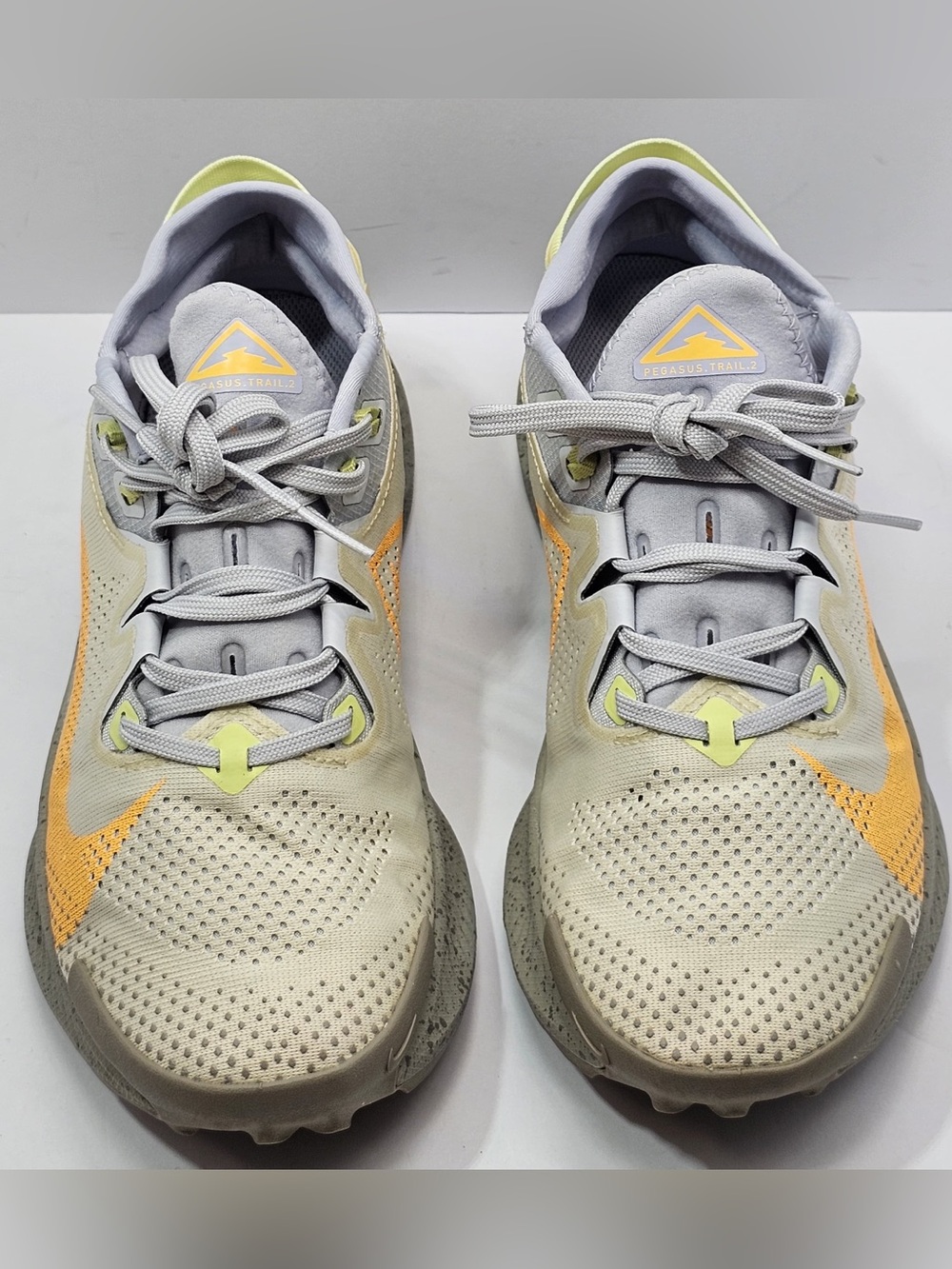 👟 Nike Pegasus Trail 2 Women's Size 7.5 Gray Lime Orange